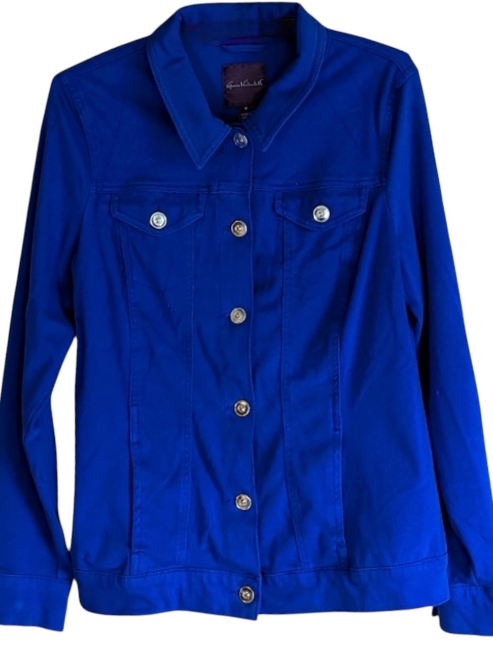 Gloria Vanderbilt ~ Shacket ~ Cobalt Blue ~ Cotton Blend ~ Excellent Condition